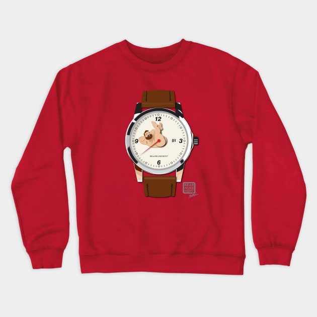 Bearmusement Watch light face Crewneck Sweatshirt by BEarMUSEMENT